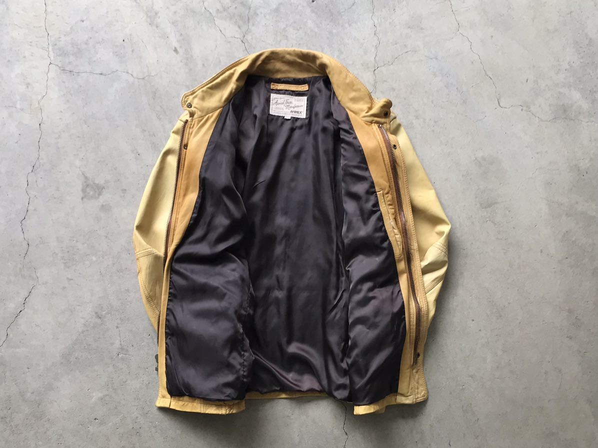 AVIREX ゴートスキン レザー ライダースジャケット 2XL アヴィレックス 