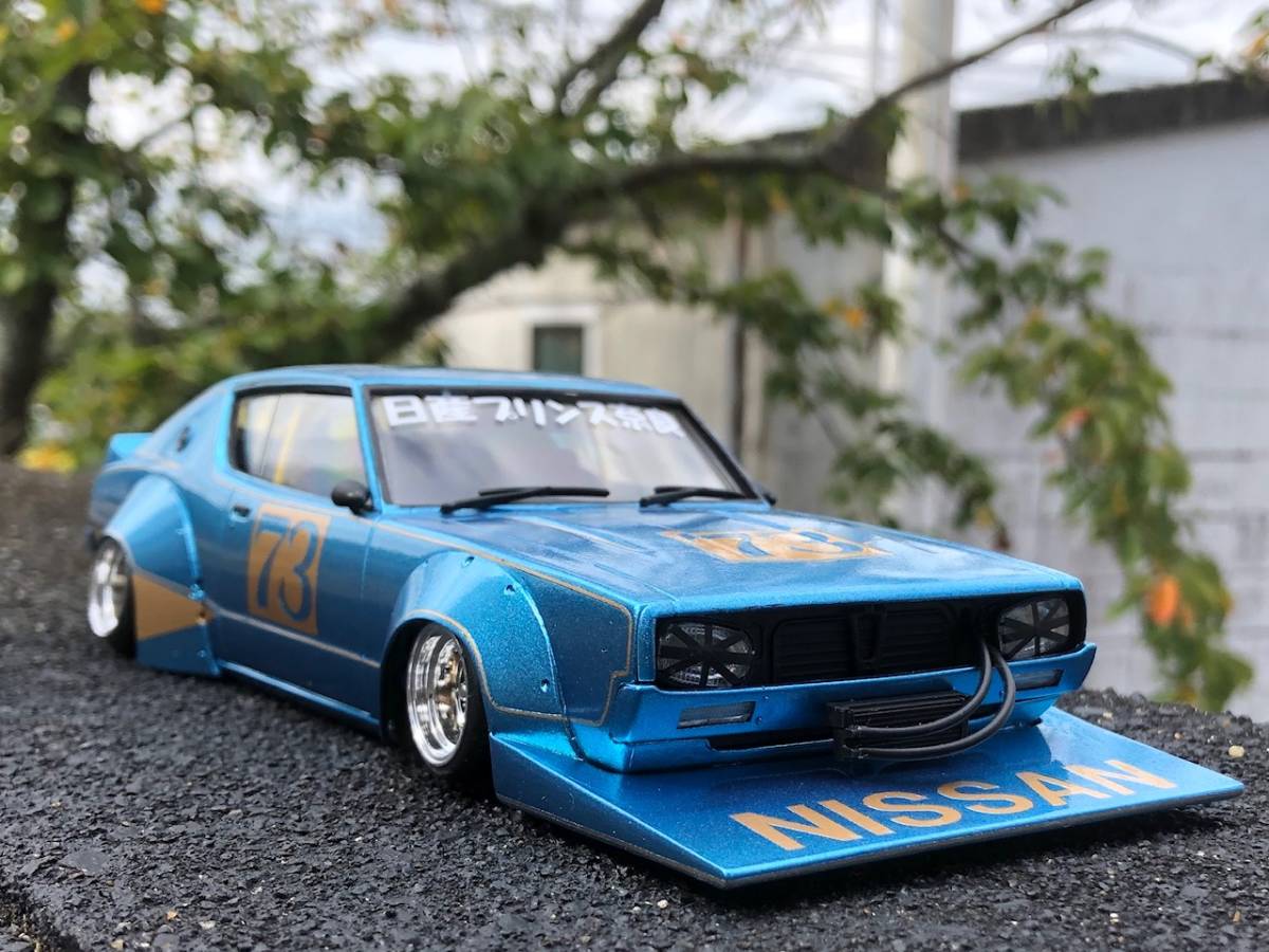 アオシマ１／２４スカイラインケンメリ２ドア　街道レーサー
