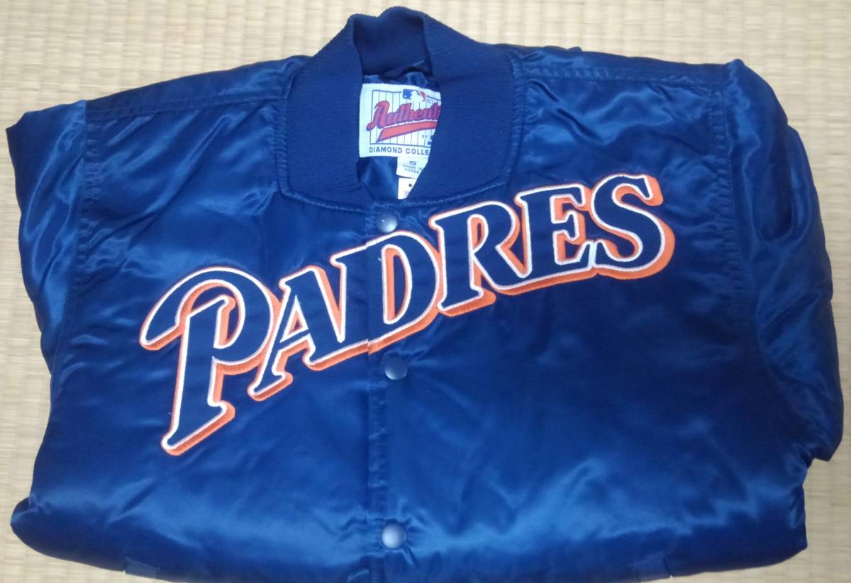 MLB サンディエゴ パドレス サテンジャケット　90年代後期　Lサイズ ◇MLB サンディエゴ パドレス サテンジャケット スターター社製 サイズ