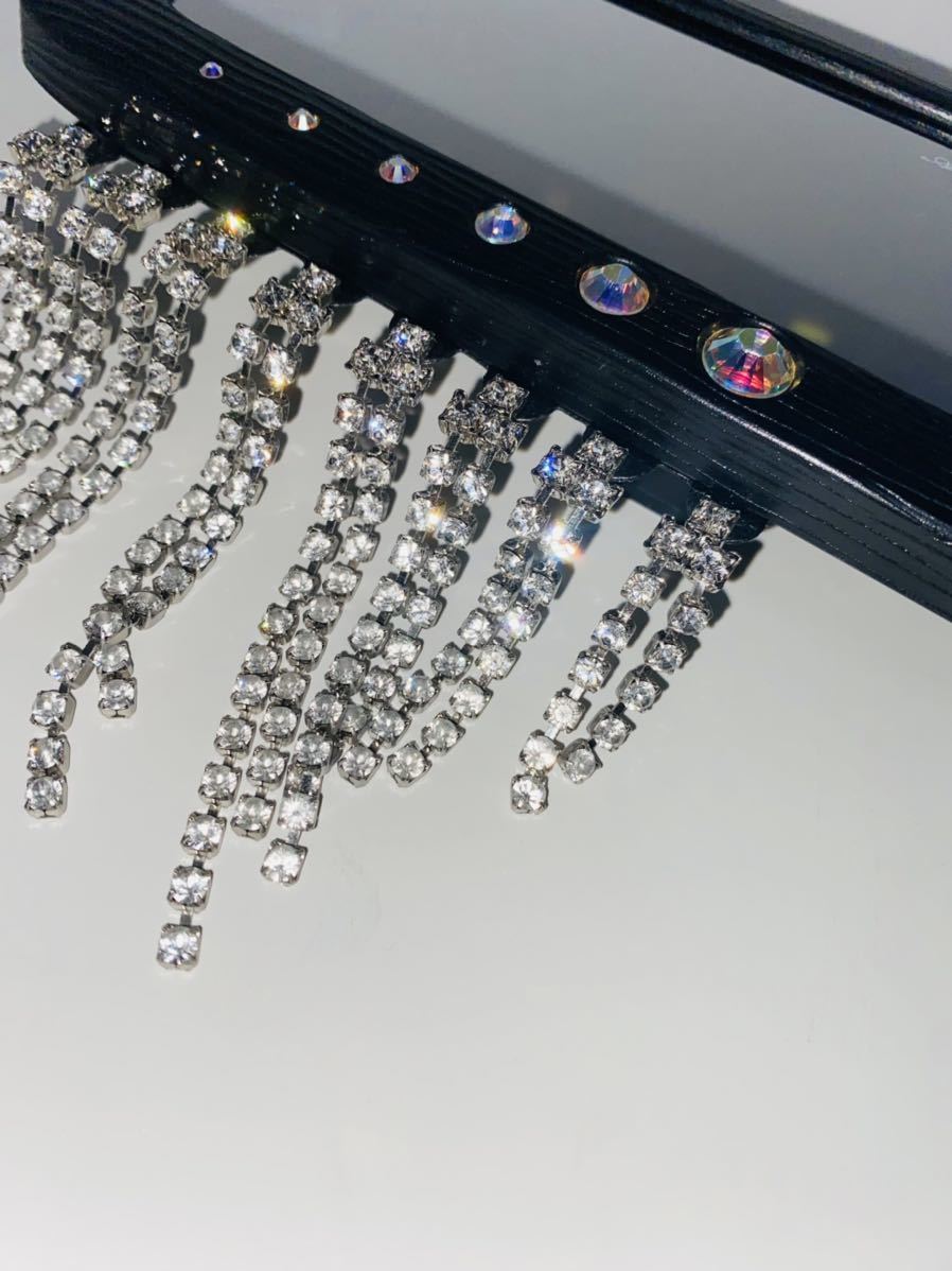 純正 DADギャルソン ルームミラー ラインストーン ミンクチェーン