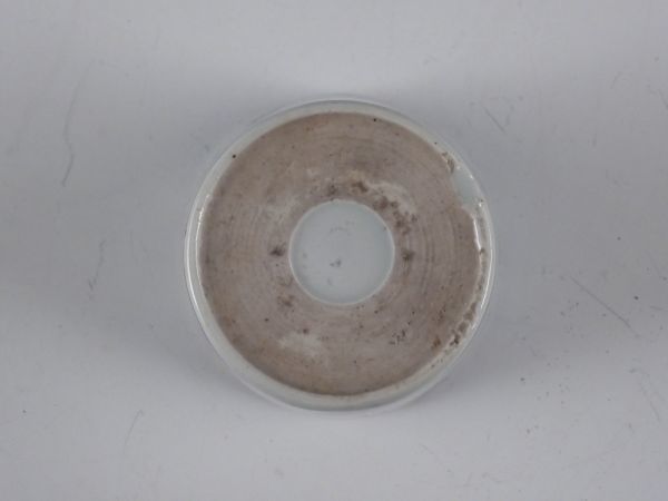 □匠□古伊万里 染付 藤花 丸文 蕎麦猪口 無傷完品 江戸期 35kw520