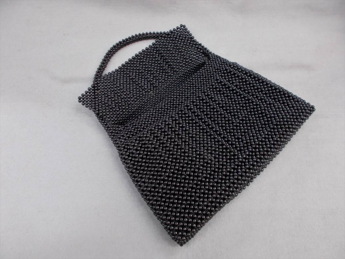 最高級 手作り工芸品 黒珊瑚 ( 黒サンゴ ) ハンドバック ブラック