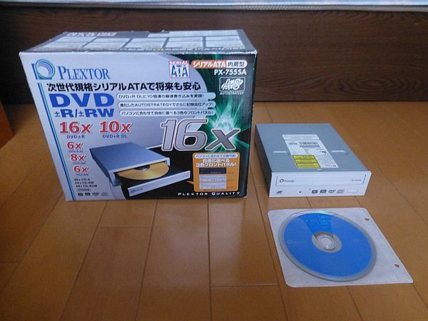 PLEXTOR PX-755SA DVDドライブ SATA プレクスター シナノケンシ 