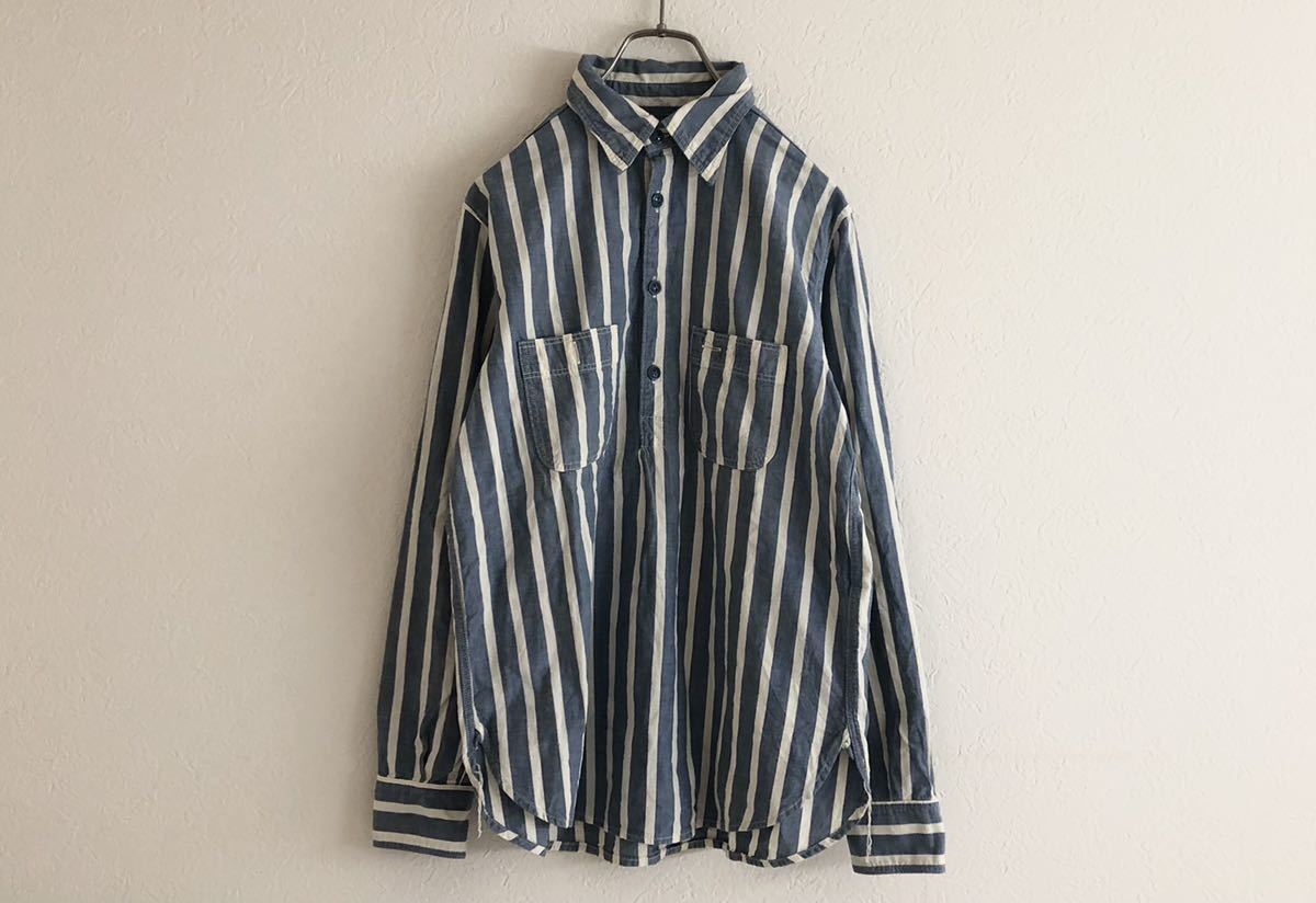 KAPITAL ストライプ 長袖ジャケット　シャツ　サイズ1 KAPITAL キャピタル ストライプ シャツ 1 S KAPITAL キャピタル リネン