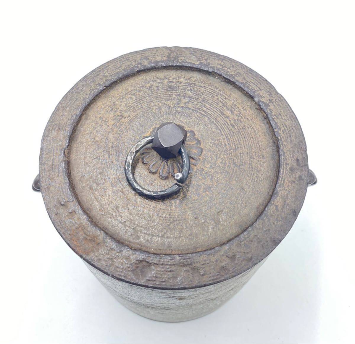 6) ☆1円〜☆ 人間国宝 釜師 高橋敬典 雲龍釜 茶釜 茶道具 共箱 【公式