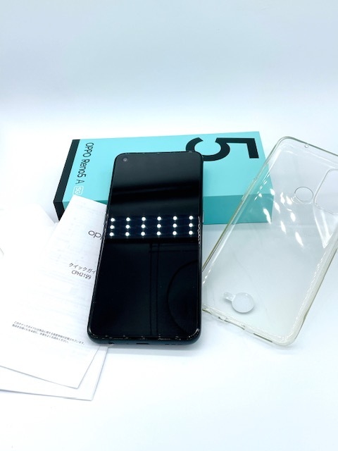 中古)OPPO OPPO Reno5 A 128GB シルバーブラック A101OP Y!mobile