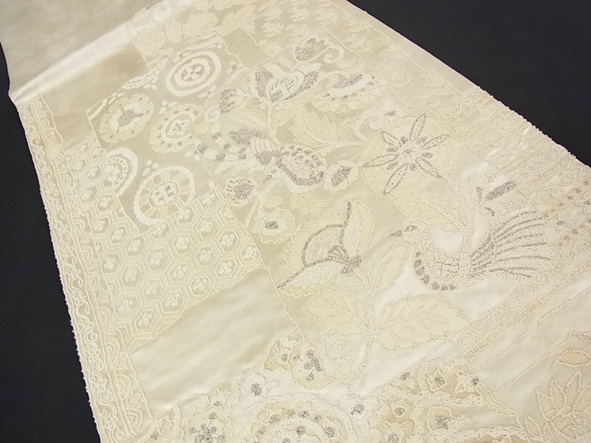 花美人着物□中国三大刺繍 総相良刺繍 総刺繍 太鼓柄袋帯