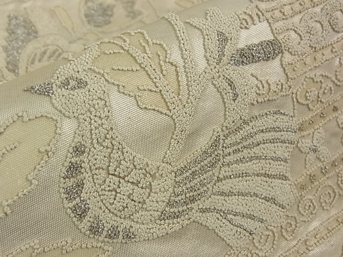 花美人着物□中国三大刺繍 総相良刺繍 総刺繍 太鼓柄袋帯