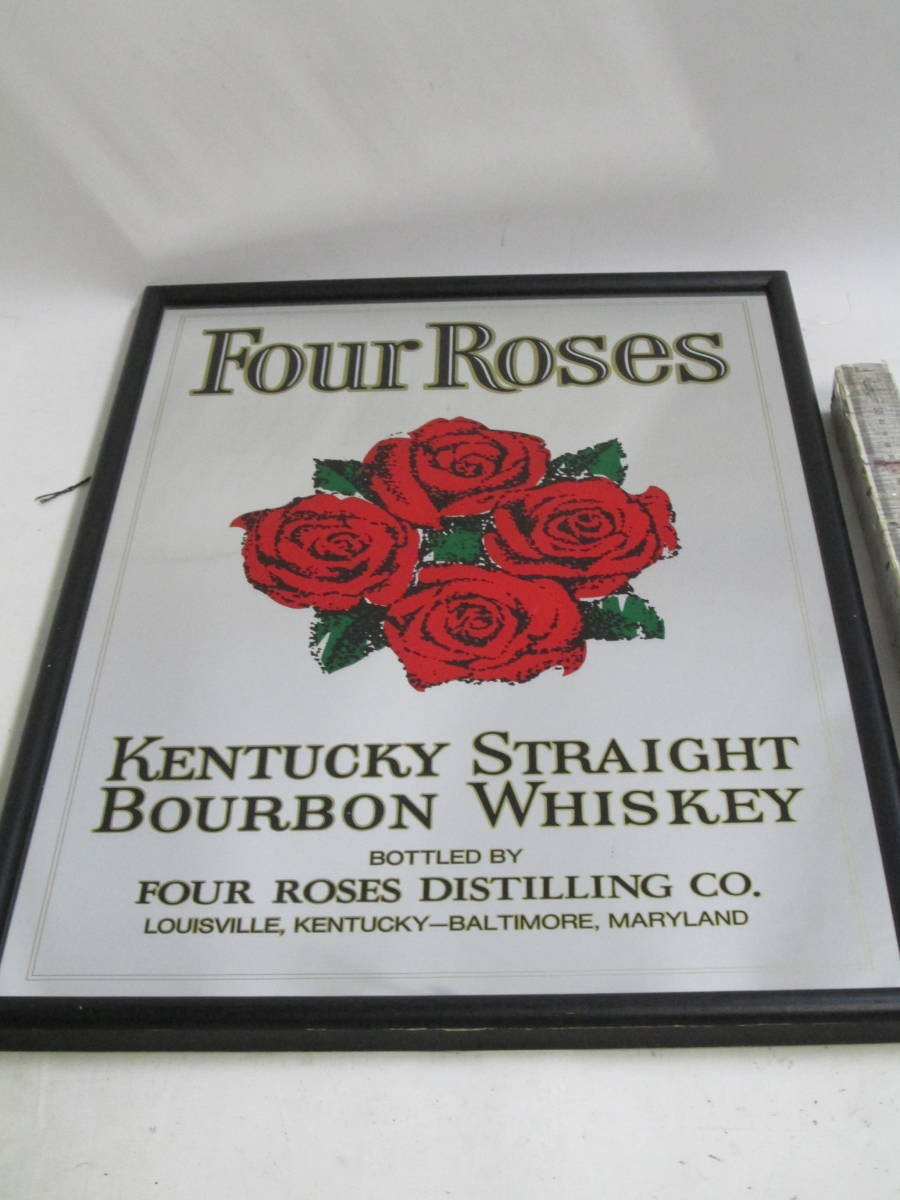 Roses Four バーボン フォアローゼズ 鏡 パブミラー インテリア 看板
