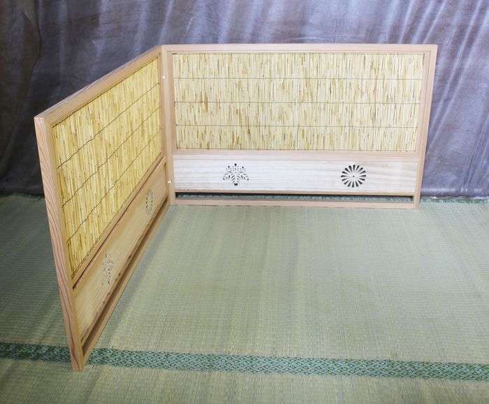 茶道具風炉先屏風菊桐透かし工芸品アンティーク