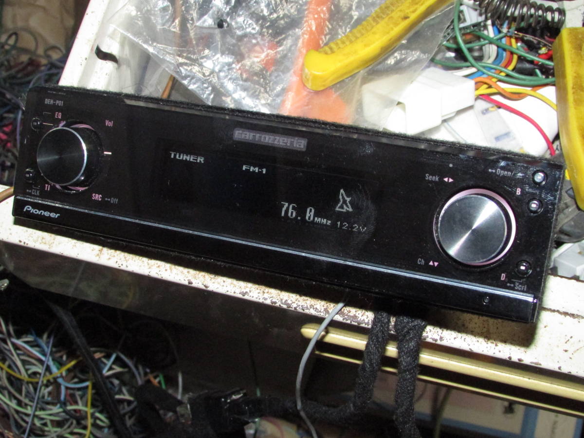 カロッツェリアDEH-P01☆動作しますがフロントパネル延長加工のため 