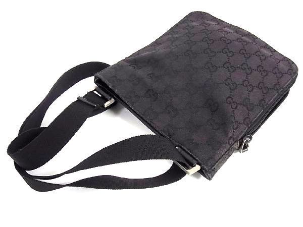 GUCCI　美品 1円 GUCCI グッチ 019.0349 002214 GGキャンバス×レザー ショルダー