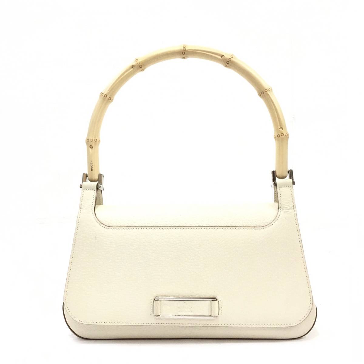 1円～ GUCCI グッチ バンブーハンドル レザー ハンドバッグ 保存袋付き 