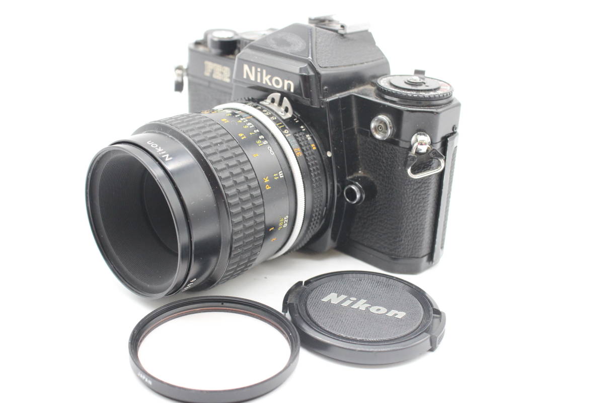 Y1681 ニコン Nikon FE2 ブラック Ai-s Micro-Nikkor 55mm F3.5 ボディ