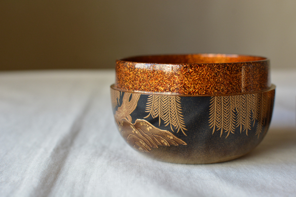 司光作 柳蒔絵 平棗 内梨子地 共箱 茶道具 漆工芸 漆