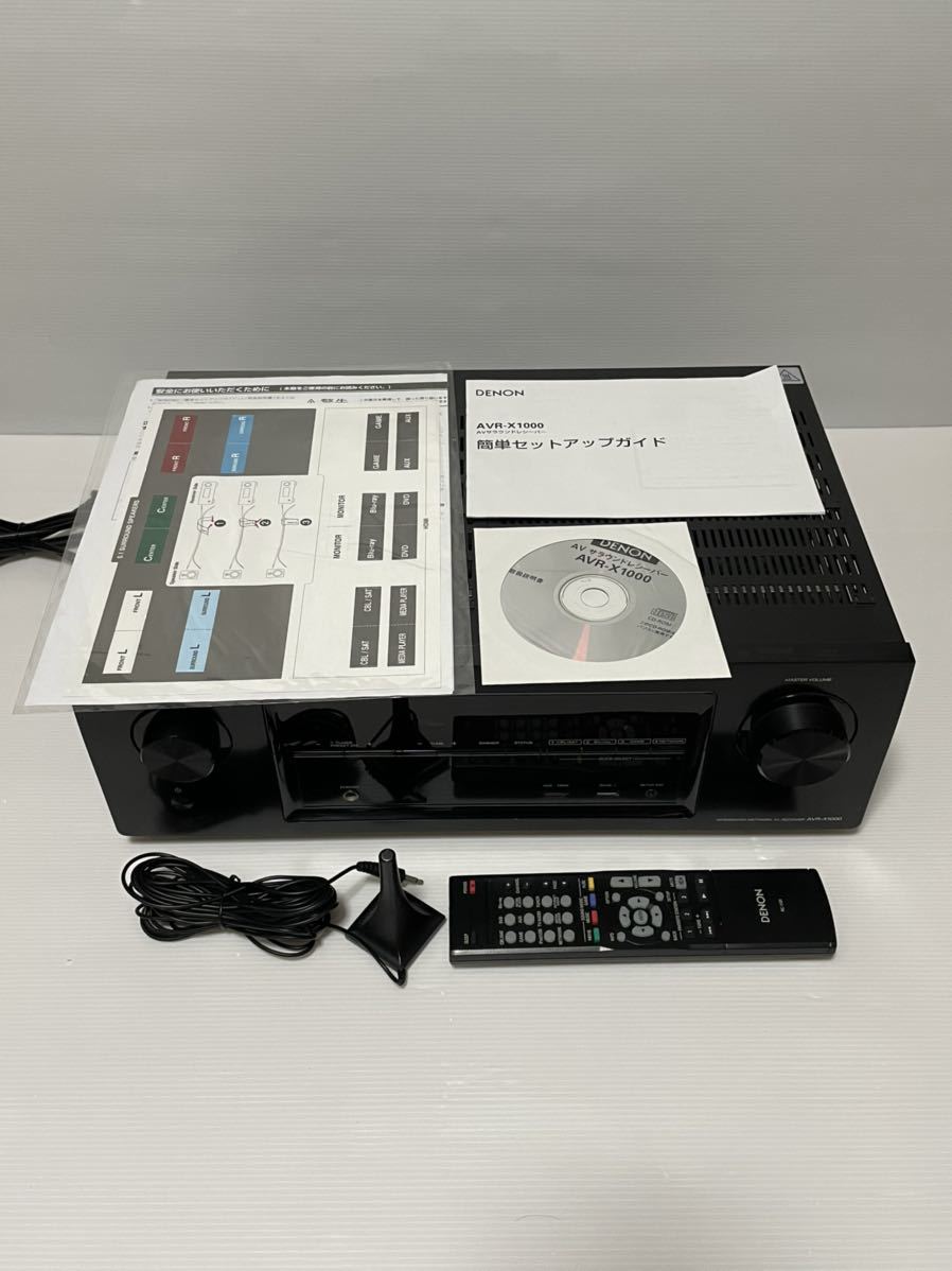 送料無料 極美品 完品完動品 DENON デノン 5.1ch対応 AVアンプ AVサラウンドレシーバー AVR-X1000 アンプ 