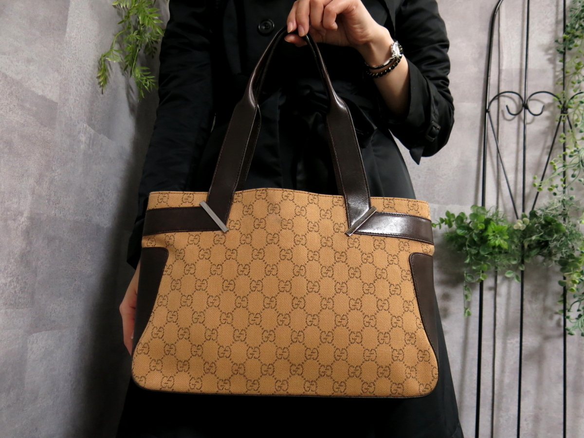 1円 □美品□ GUCCI グッチ ジャッキー 00963 3444 GGキャンバス 