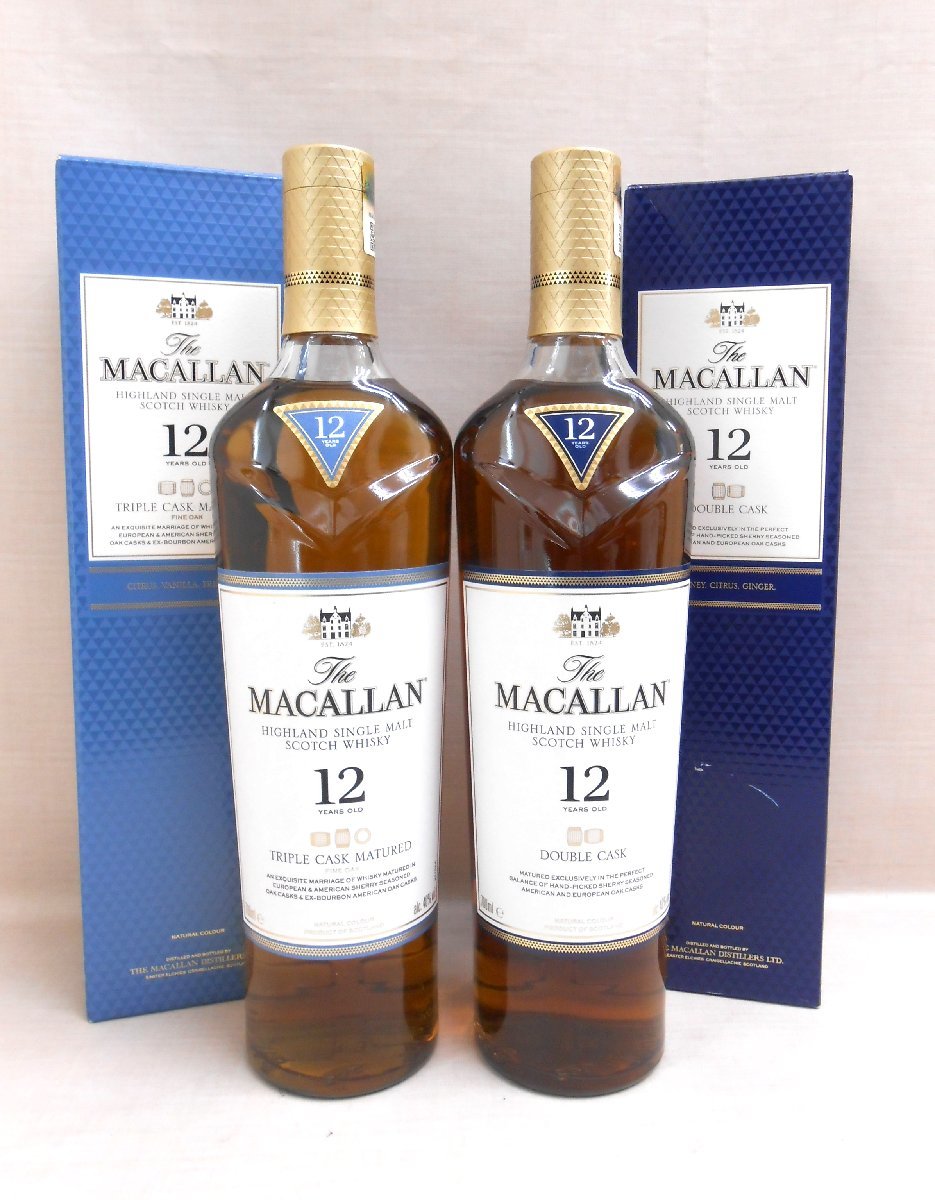 正規品，爆買い 大黒屋 未開栓 2本セット The MACALLAN ザ マッカラン 12年 DOUBLE CASK ダブルカスク TRIPLE CASK トリプルカスク 箱入り(ハイランド)｜売買されたオークション情報、yahooの商品情報をアーカイブ公開 - シングルモルト