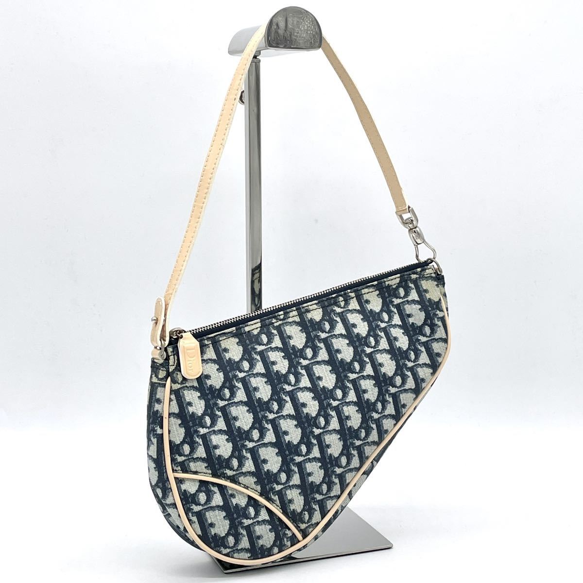 1円 美品 Christian Dior クリスチャンディオール トロッタ柄