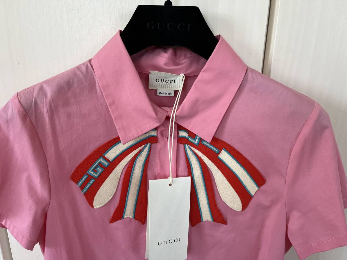 GUCCIグッチピンクワンピース12歳未使用タグ付き(150（145～154cm 