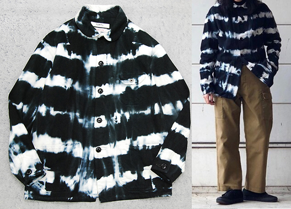  名作 ファンダメンタル FDMTL TIEDYE SHIBORI COVERALL インディゴ絞りタイダイ染め デニムカバーオールジャケット/Gジャン 2(Mサイズ)｜売買されたオークション情報、yahooの商品情報をアーカイブ公 Mサイズ