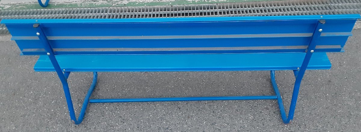 izu◇現状品◇PEPSI ペプシ ベンチ 約150cm 塗装色落ち シート部分割れ 