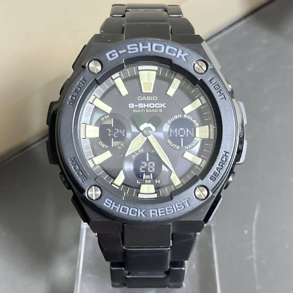 美品 G-SHOCK GST-W120L-1BJF G-STEEL Gスチール タフソーラー