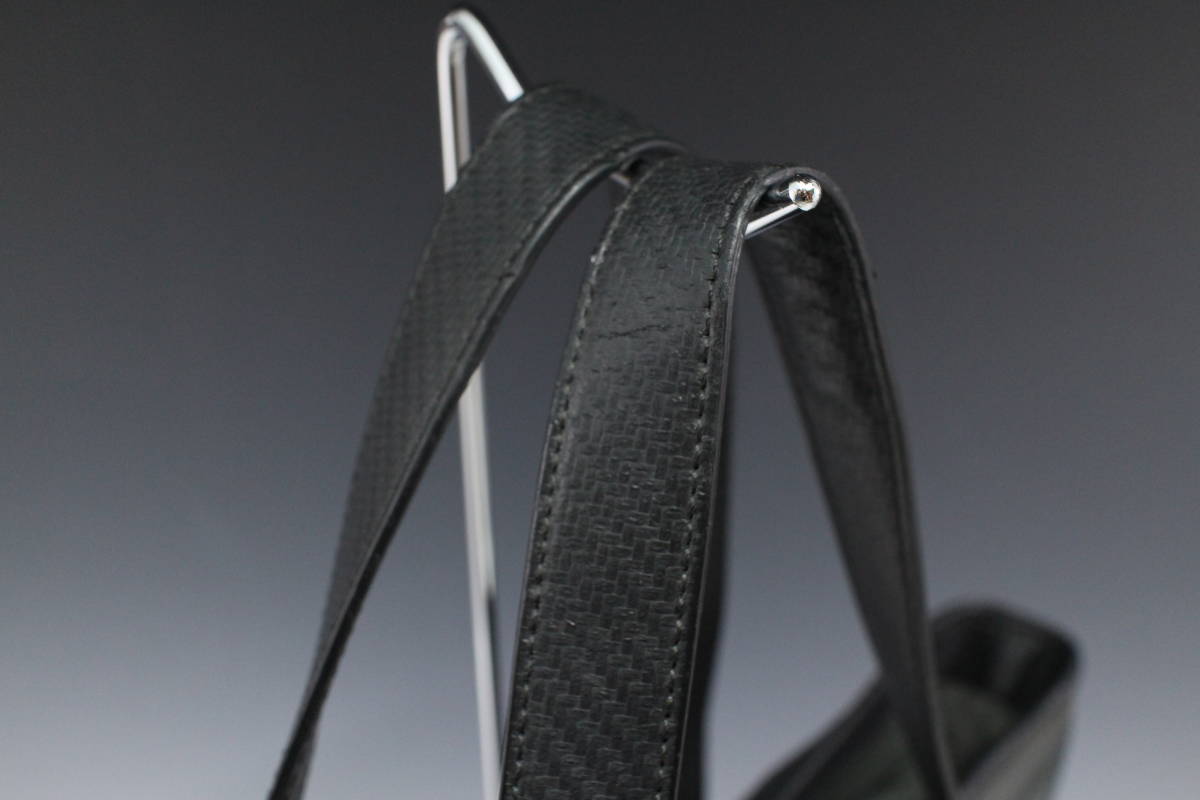 1円〜【ダンヒル/dunhill本物】トートバッグ/ナイロン×PVC/ダークグレー×ブラック【A243M トートバッグ ダンヒル ハーネス 1円 Yahoo!オークション ボストンバッグ