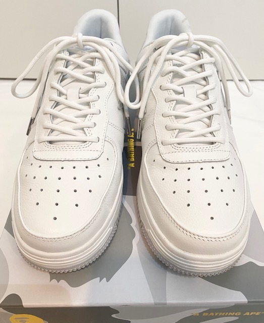 JJJJound x A Collab Hypebae STA公式ショップ限定 JJJJound × ABATHINGAPE BAPESTA White/Gray US10 28cm ジョウンド アベイシングエイプ ベイプスタ 白グレー