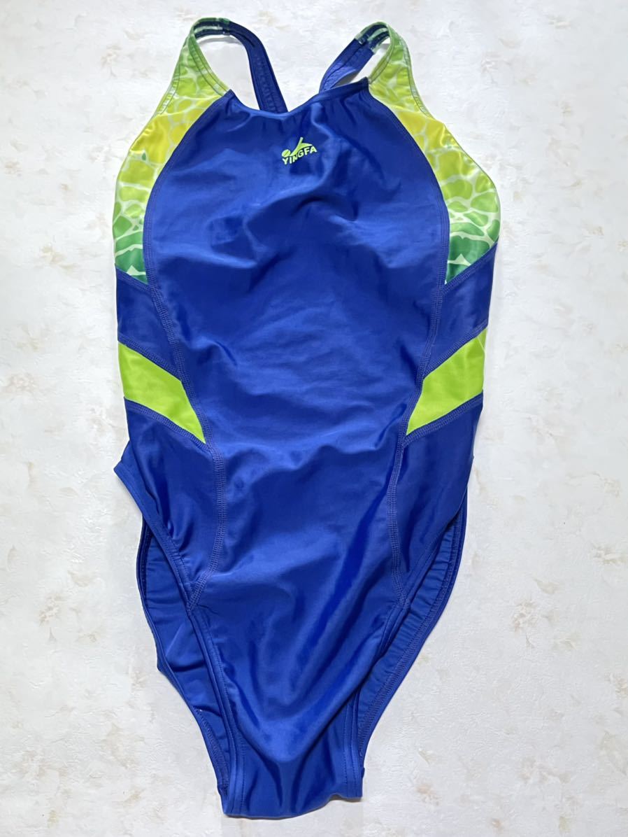 格安 販売 インファ水着 競泳水着 サイズM 中古品 ハイレグ 縦線生地