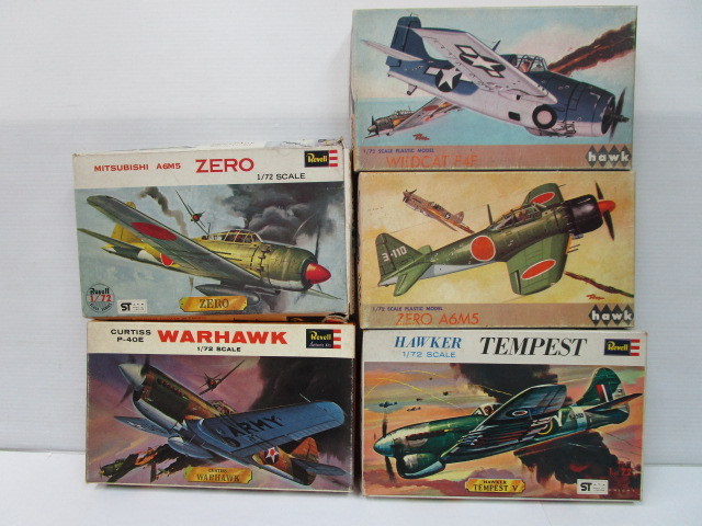 【低価，安い】 レベル 1/72 ホーカーテンペスト + P-40 ウォーホーク + 三菱 零戦 + ホーク 1/72 三菱 零戦 + F4F ワイルドキャット キット 2332-70(軍用機)｜売買されたオークション情報、yahooの商品情報をアーカイ その他
