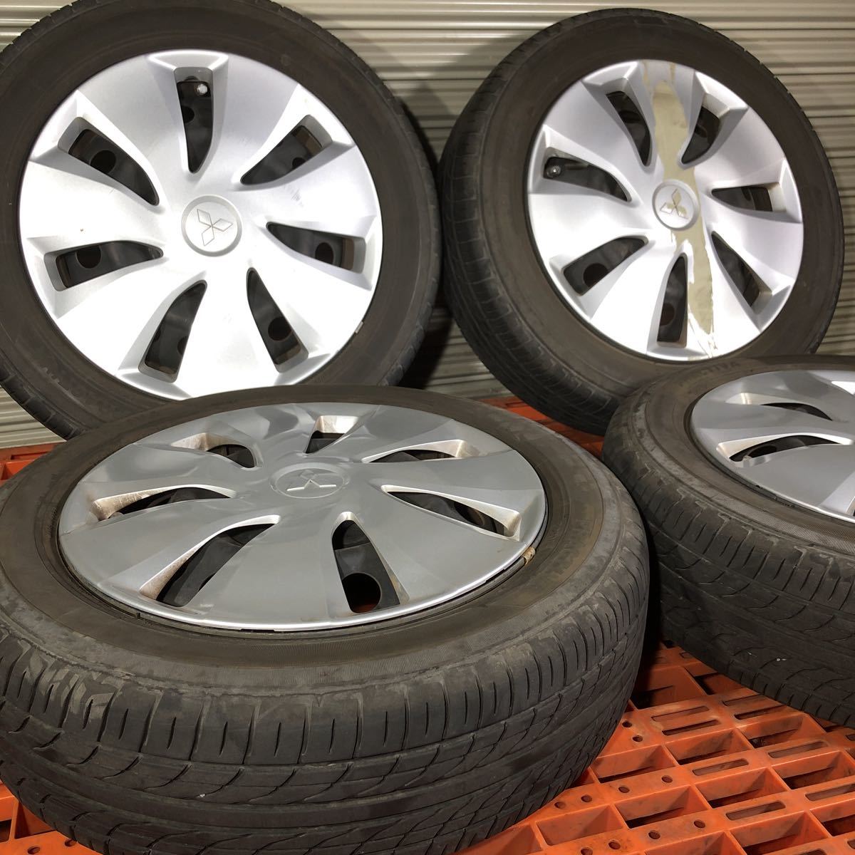  三菱 ミツビシ MITSUBISHI 純正スチールホイール 14インチ PRACTIVA 155/65R14 ラジアルタイヤ 4本セット ekワゴン ekスポーツ ekスペース(ラジアルタイヤ)｜売買されたオークション情報、yahooの商品情 4穴