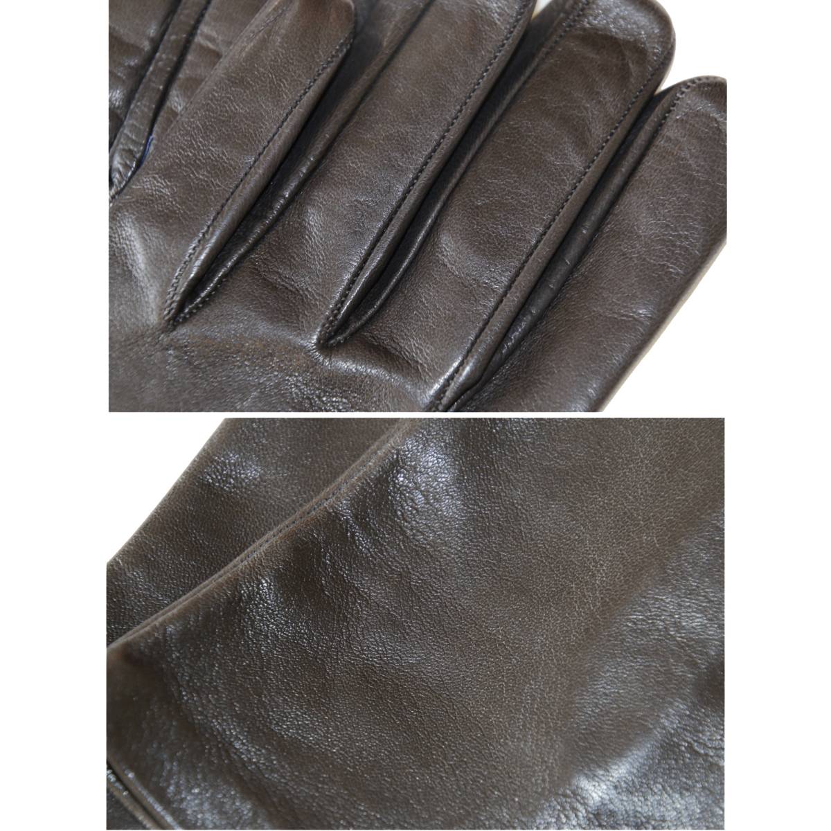 10万 新品☆Kiton キートン【総手縫い】レザー グローブ◇本革 手袋  
