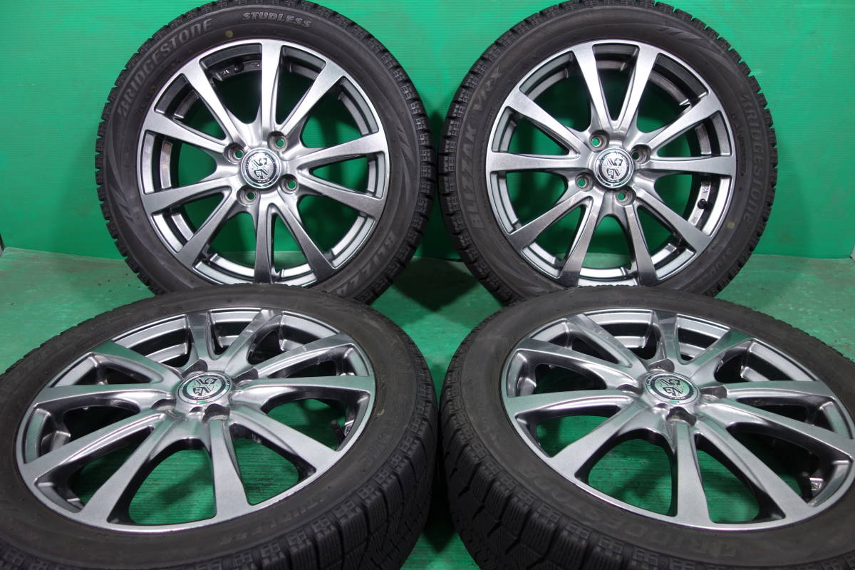 J115-17 送料無料 165/55R15 スタッドレス 4本セット VRX 8分山 深溝 N