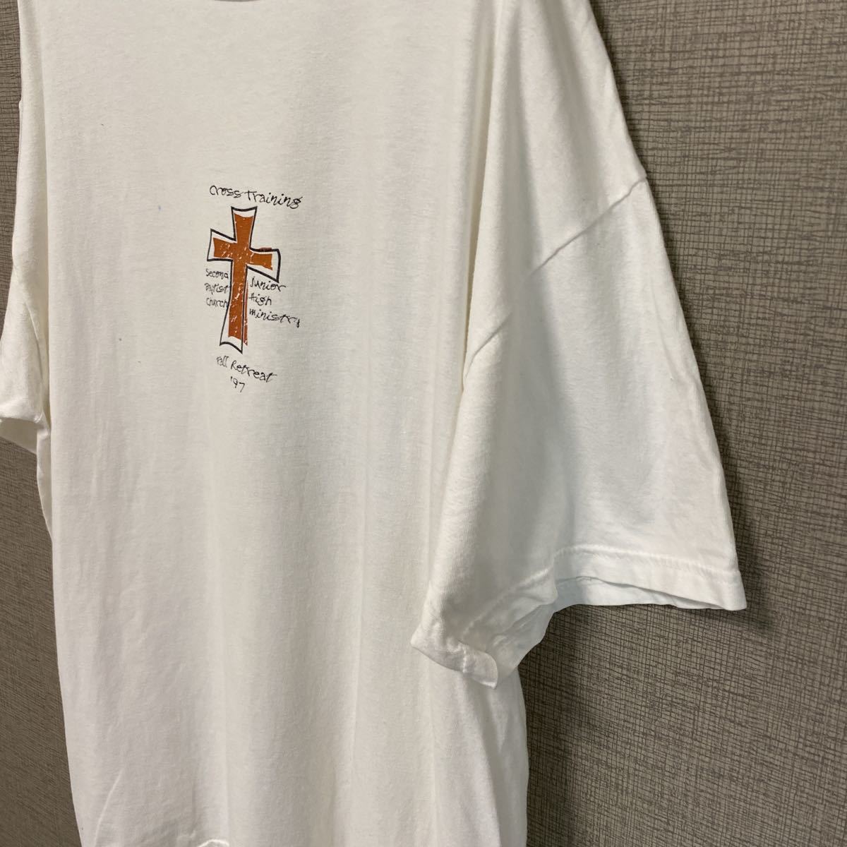イエスキリスト Tシャツ 90s~00s Hanes フェード vintage 古着 90s USA製 Jesus Christ 「Payed Our Price For Sin!」 イエス