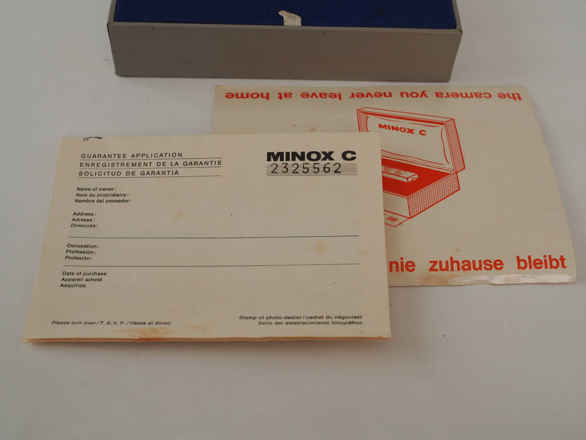 最安値 MINOX C 小型カメラ スパイカメラ ミノックス 1:3.5 f=15mm 付属品付