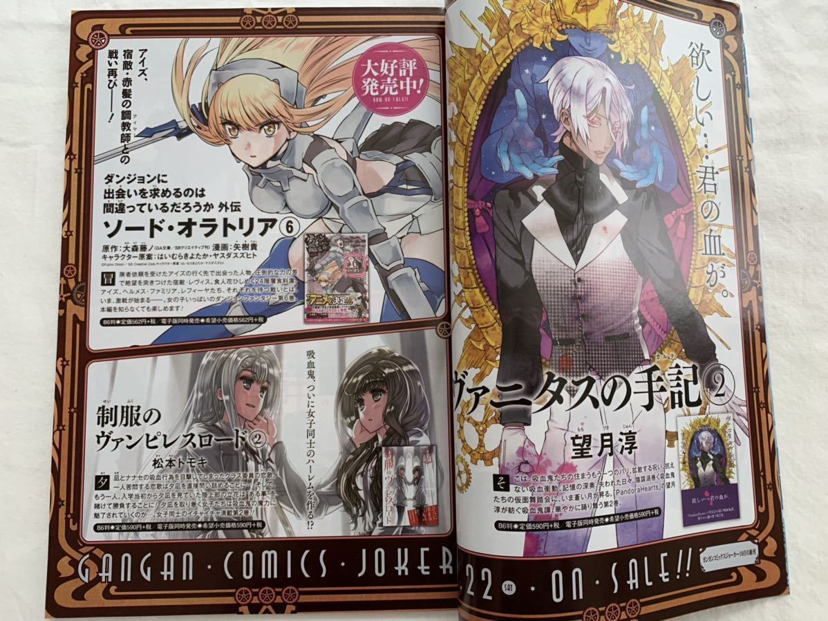 ヴァニタスの手記 ガンガンJOKER 雑誌 切り抜き 望月淳 表紙 カラー