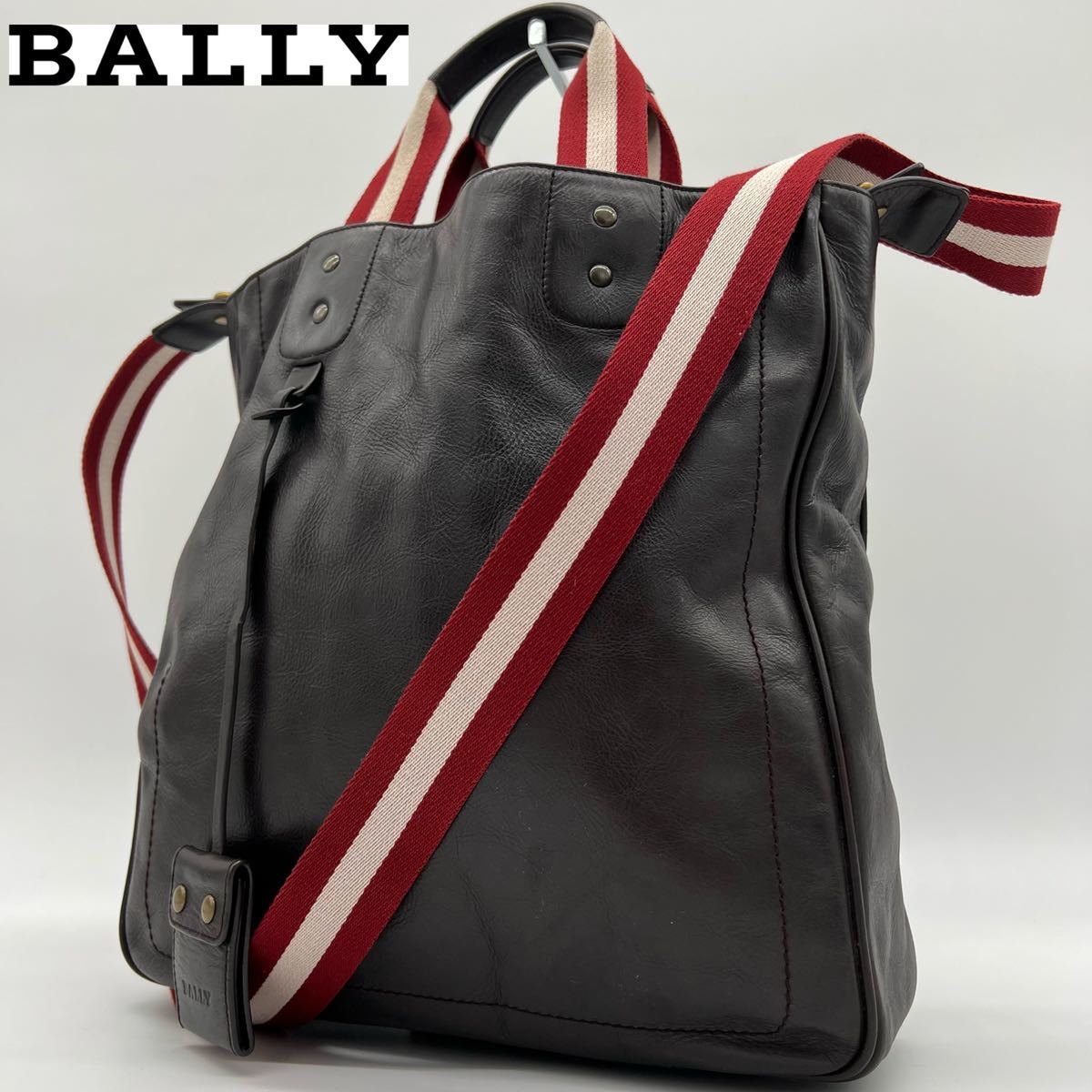 1円〜 新品同様 バリー BALLY メンズ ビジネスバッグ 2way ハンド 