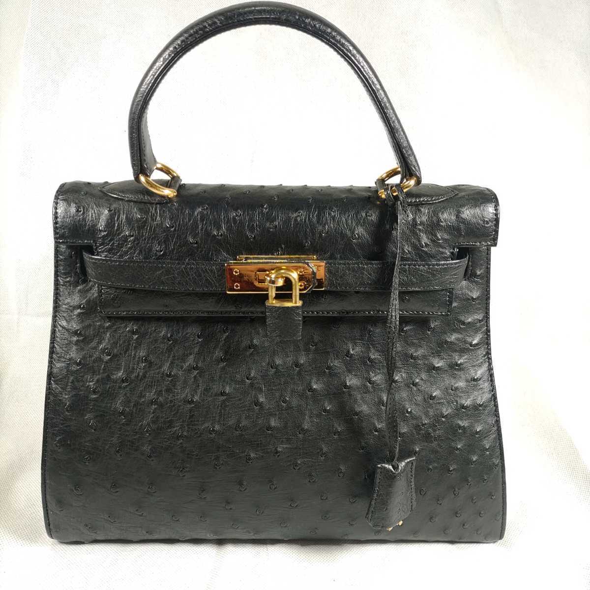 1円スタート オーストリッチ ダチョウ genuine ostrich 南京錠 カデナ 