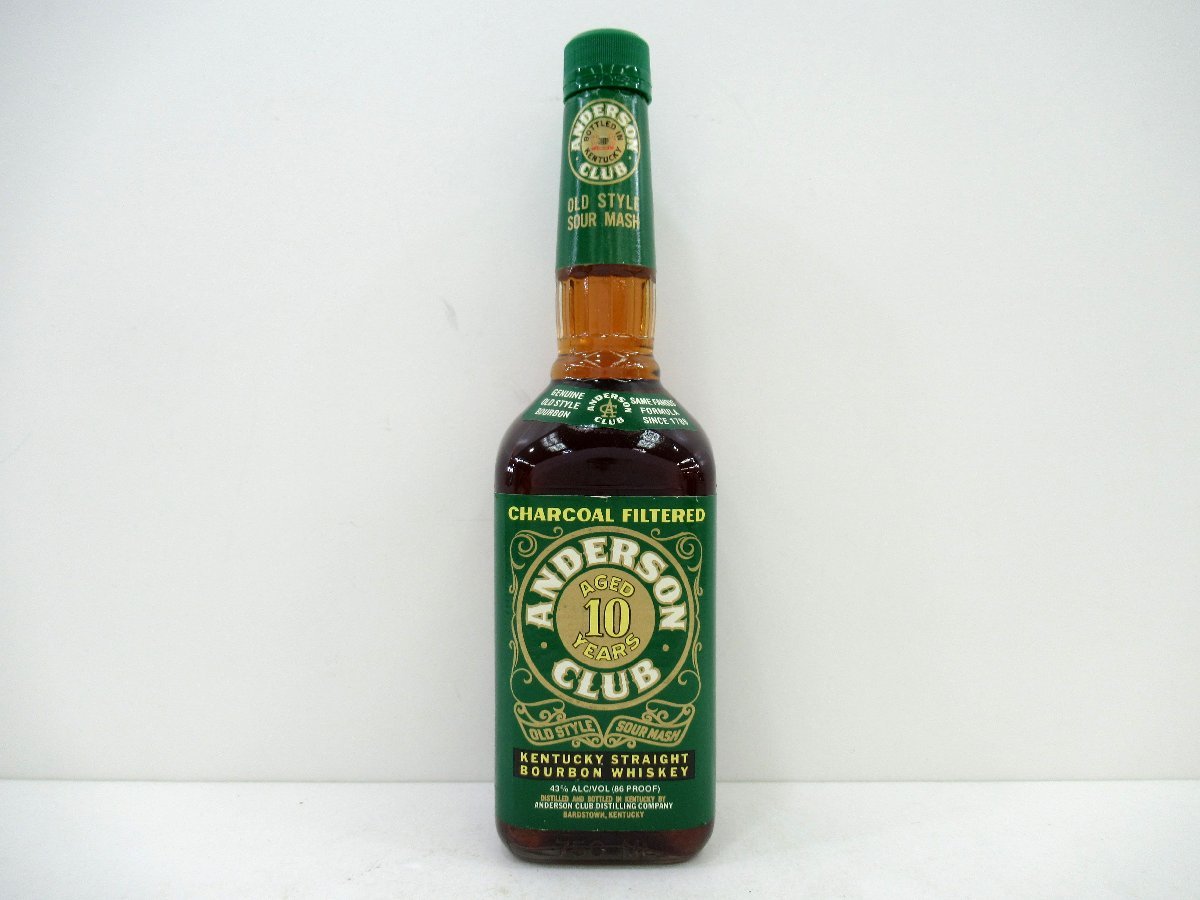 古酒 未開栓 アンダーソン クラブ 15年 バーボンウイスキー 750ml 43