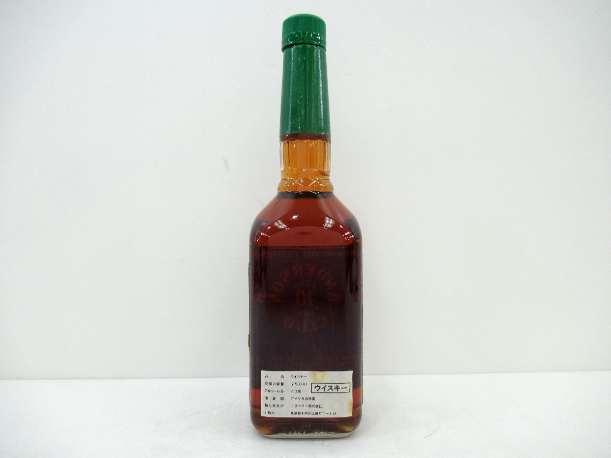 古酒 ANDERSON CLUB アンダーソン クラブ 10年 KENTUCKY BOURBON 