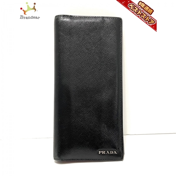正規品，セール プラダ PRADA 長財布 - レザー 黒 財布(女性用財布)｜売買されたオークション情報、yahooの商品情報をアーカイブ公開 - オークファン 服飾小物