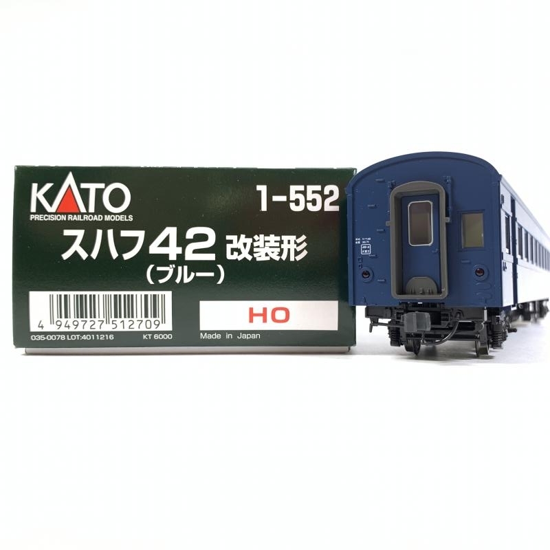 3-40＊HOゲージ KATO 1-552 スハフ42 改装形 ブルー 客車 カトー 鉄道 