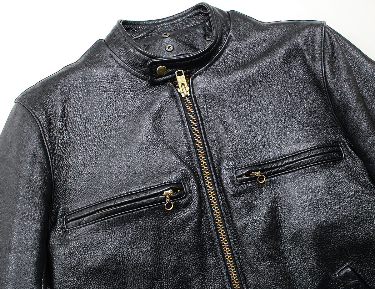 VANSON (バンソン) グレインレザー シングルライダースジャケット 美品 