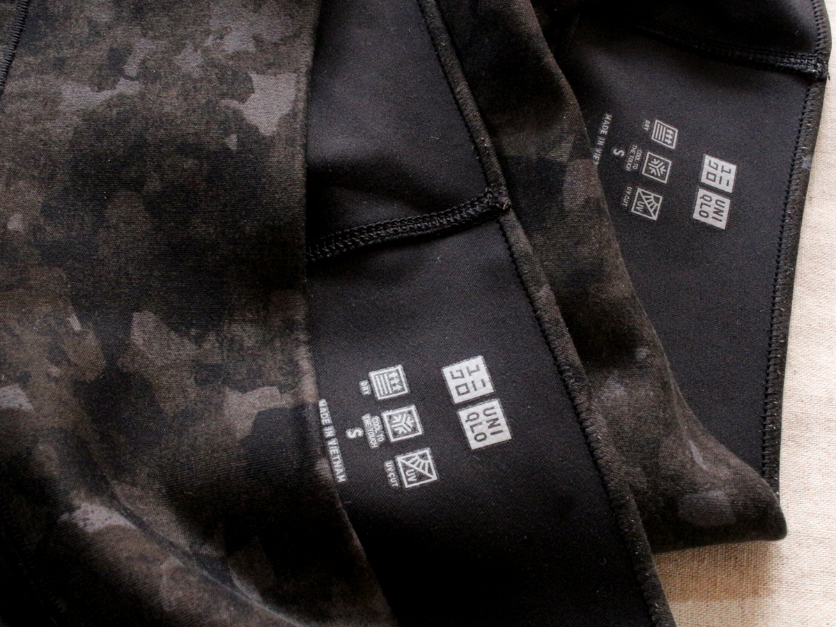 2点set ユニクロ Uniqlo 速乾 エアリズム Uvカット スポーツレギンス S フィットネスパンツ レギンス 水彩模様 ブラック 150 レディース スパッツ 売買されたオークション情報 Yahooの商品情報をアーカイブ公開 オークファン Aucfan Com