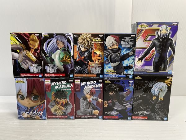 HE032-220419-056 【未開封】 僕のヒーローアカデミアフィギュア 10体セット デク、爆豪、轟焦凍、ルミリオン他
