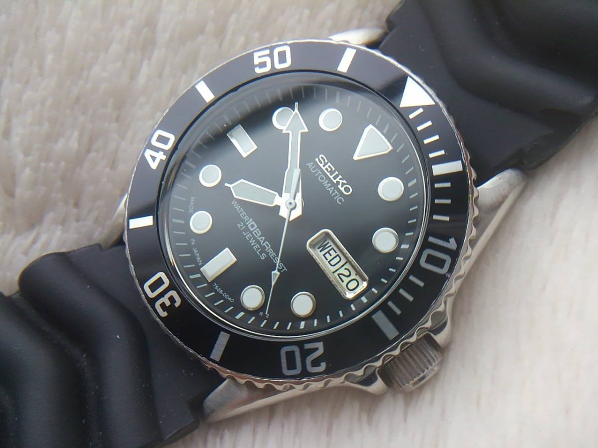 ジャンク セイコー SEIKO (SKX031J1) 7S26-0040 ダイバー 21JEWELS 