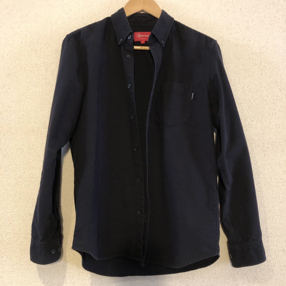 supreme】S ボタンダウンシャツ 黒 古着 ブラック usedビンテージ 長袖  
