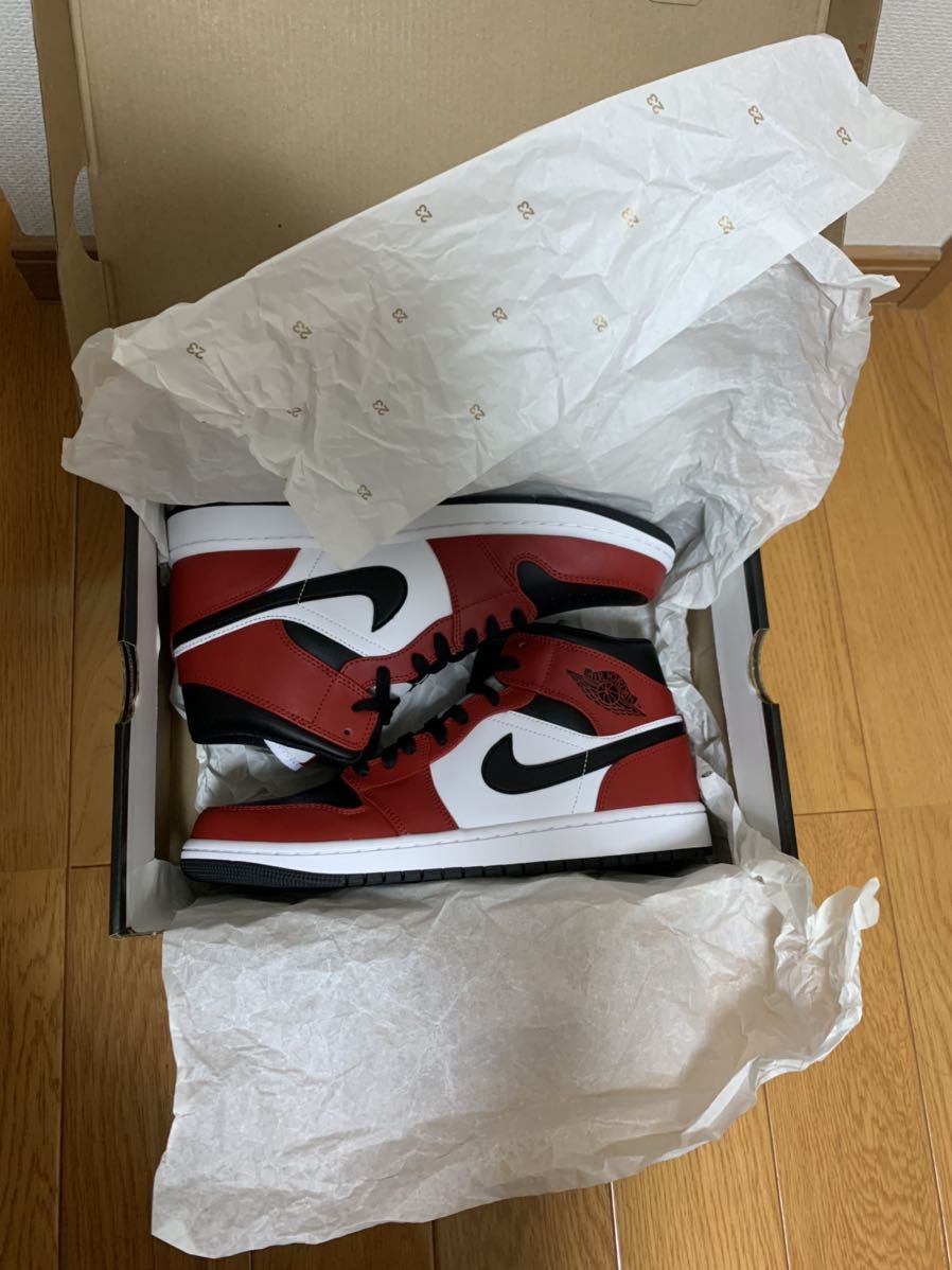 【未使用】NIKE/ナイキ AIR JORDAN 1 MID CHICAGO BLACK TOE エアジョーダン1 シカゴ ブラックトゥ 28センチ ２８cm 0 Jordan Air 'Chicago' REVIEW! With