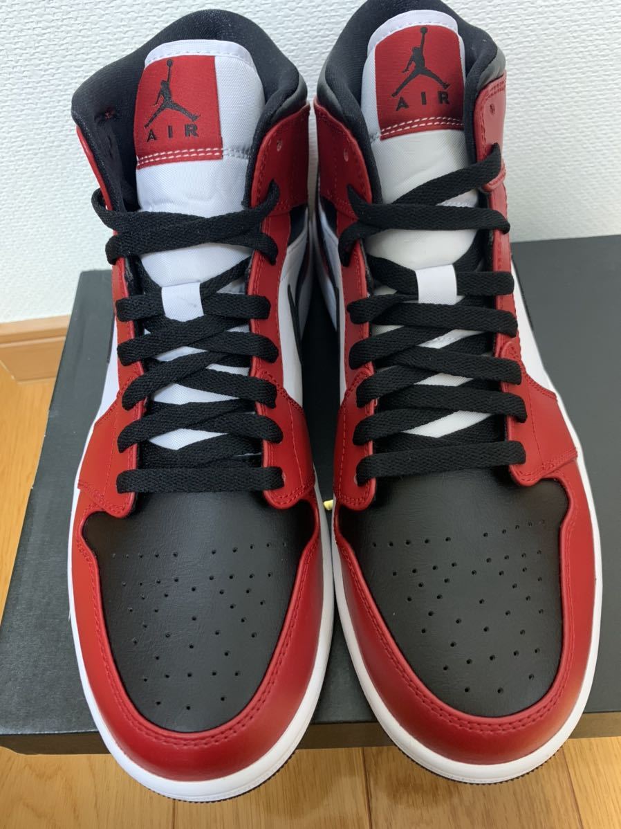 未使用】NIKE/ナイキ AIR JORDAN 1 MID CHICAGO BLACK TOE エア 